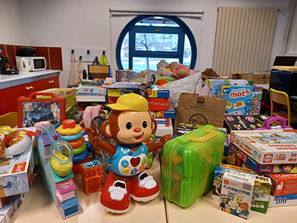 Collecte solidaire de jouets à l’école du Louvarou