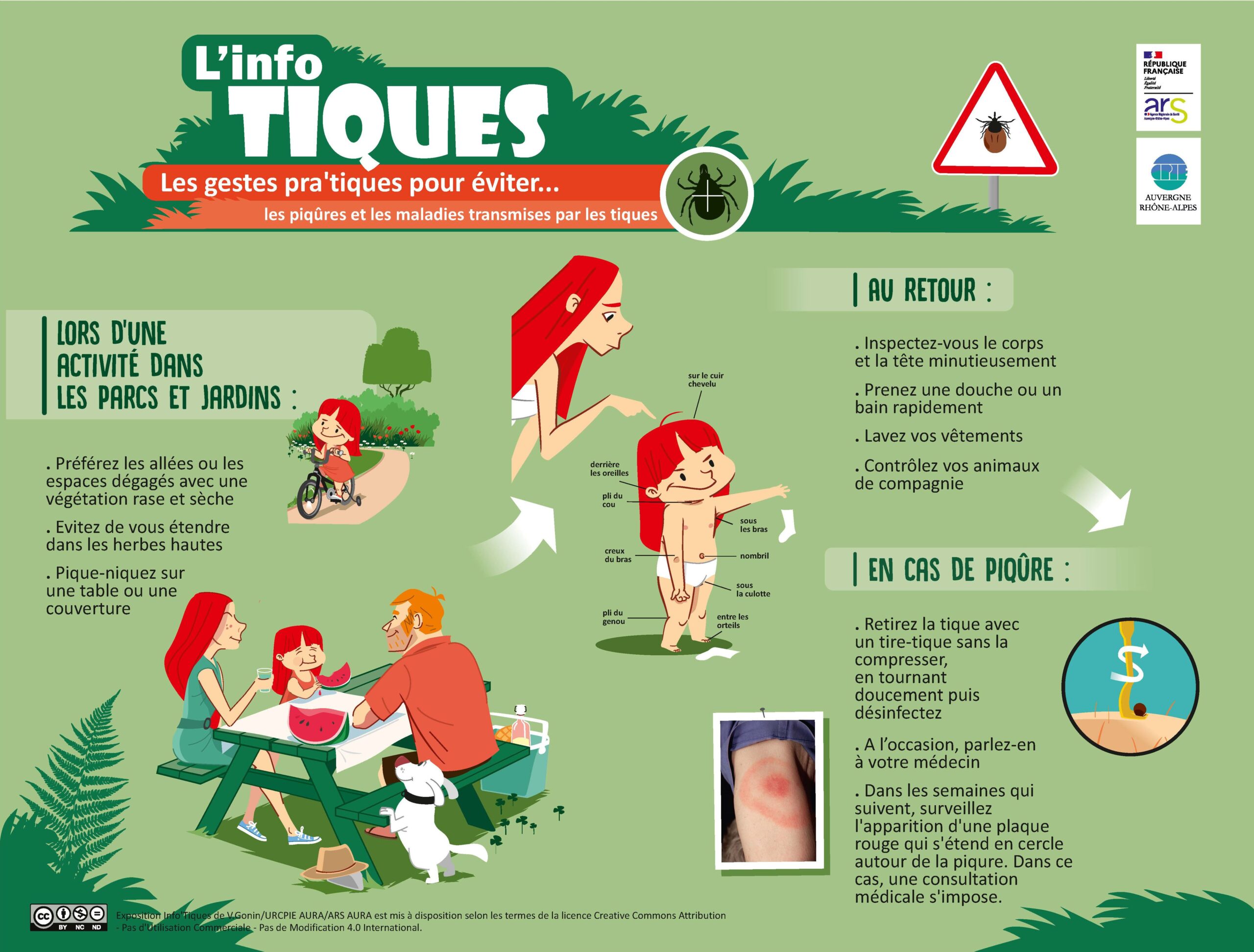 Info tiques – Les gestes pra’tiques pour les éviter les piqûres…
